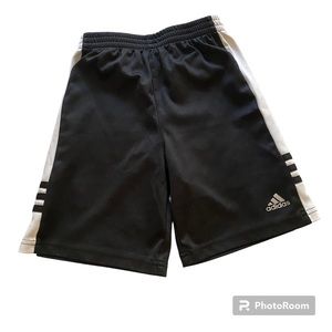 Boy’s black and white dry fit adidas shorts size6.